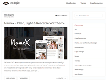 Tablet Screenshot of cssinspire.com